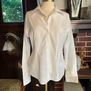 Vintage Talbots Lightweight Cotton Fitted Blouse/Button Down Shirt, Size 8